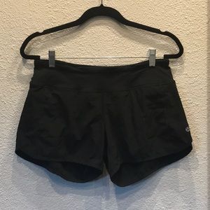 Lululemon Black Speed Shorts 6 longer Inseam